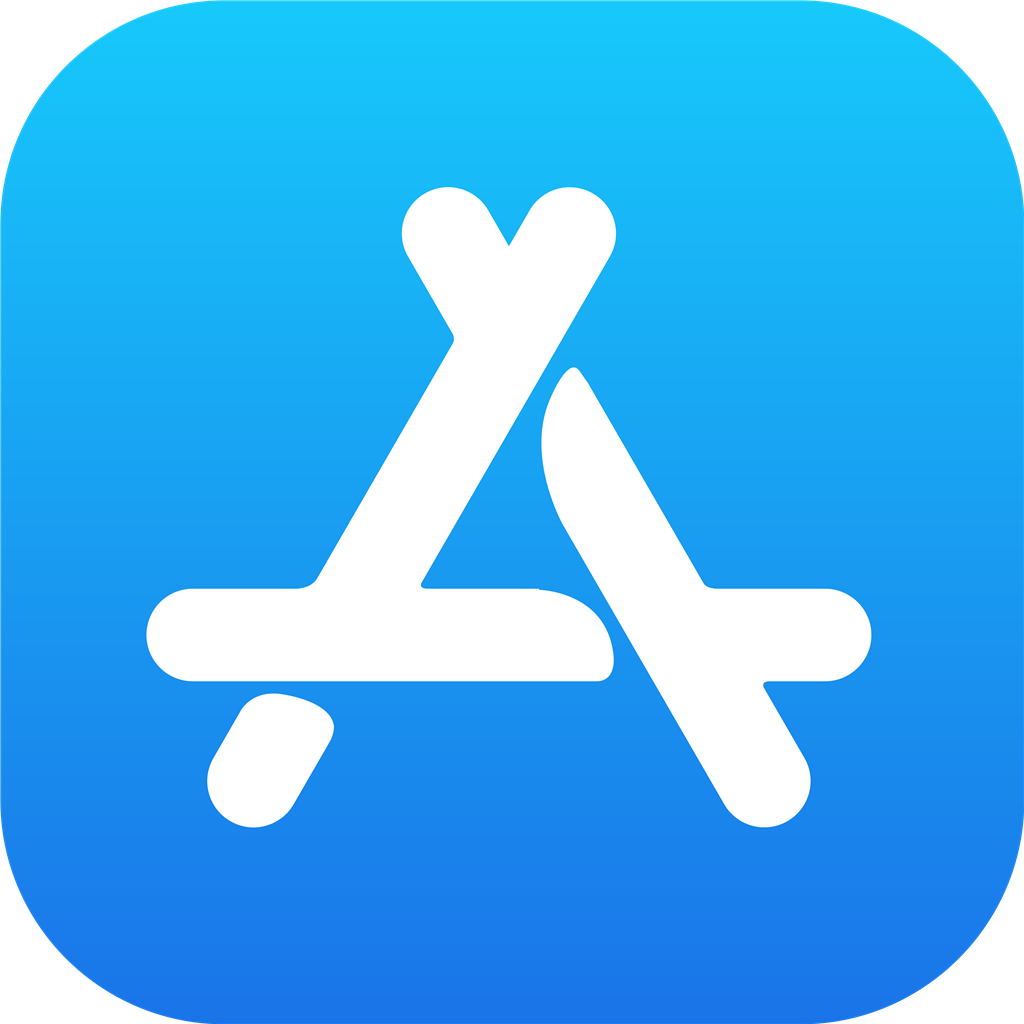 Apple IOS App Store logotype, transparent .png, medium, large