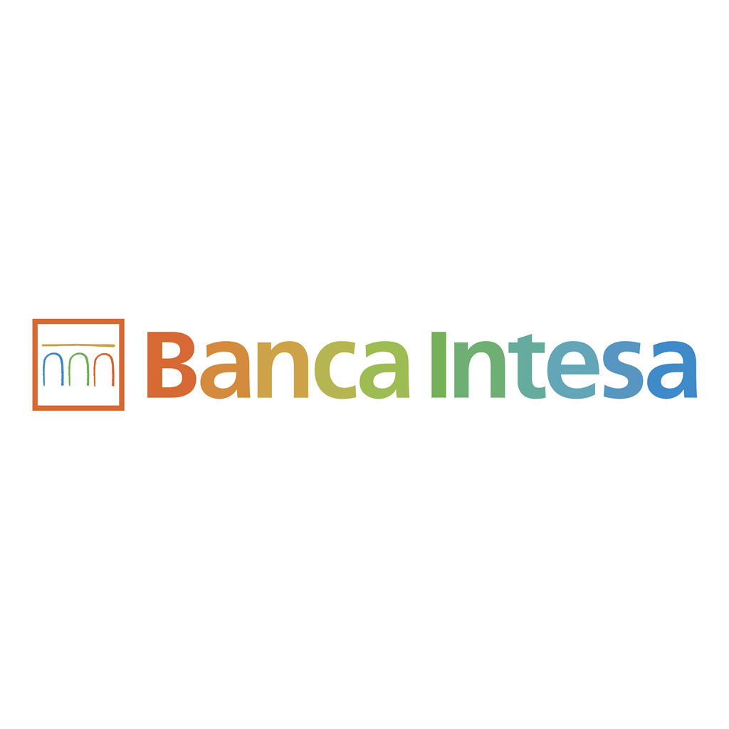 Banca Intesa logotype, transparent .png, medium, large