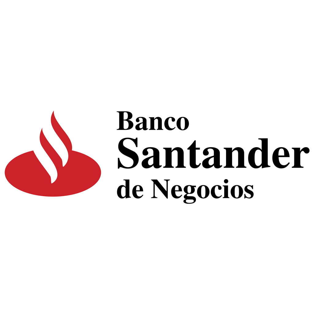 Banco Santander de Negocios logotype, transparent .png, medium, large