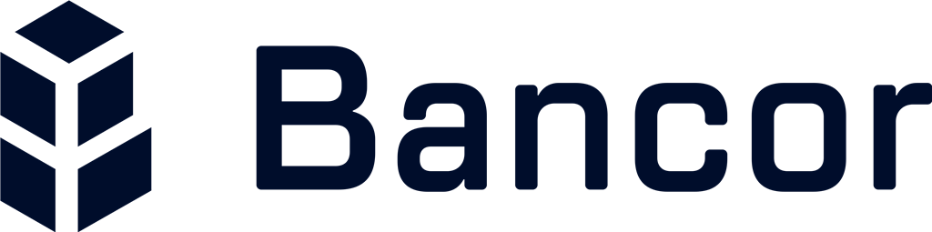 Bancor coin black logotype, transparent .png, medium, large