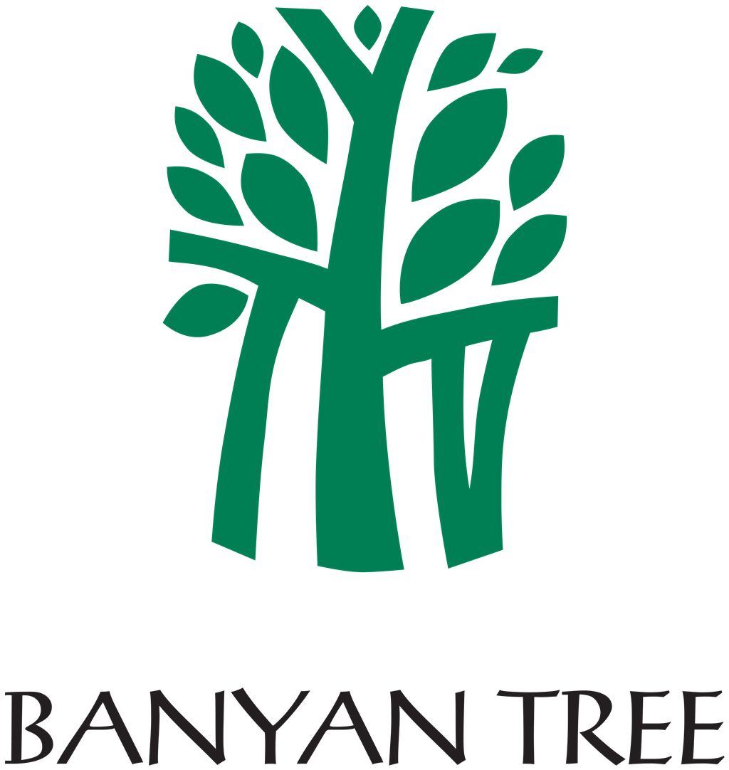 Banyan Tree logotype, transparent .png, medium, large
