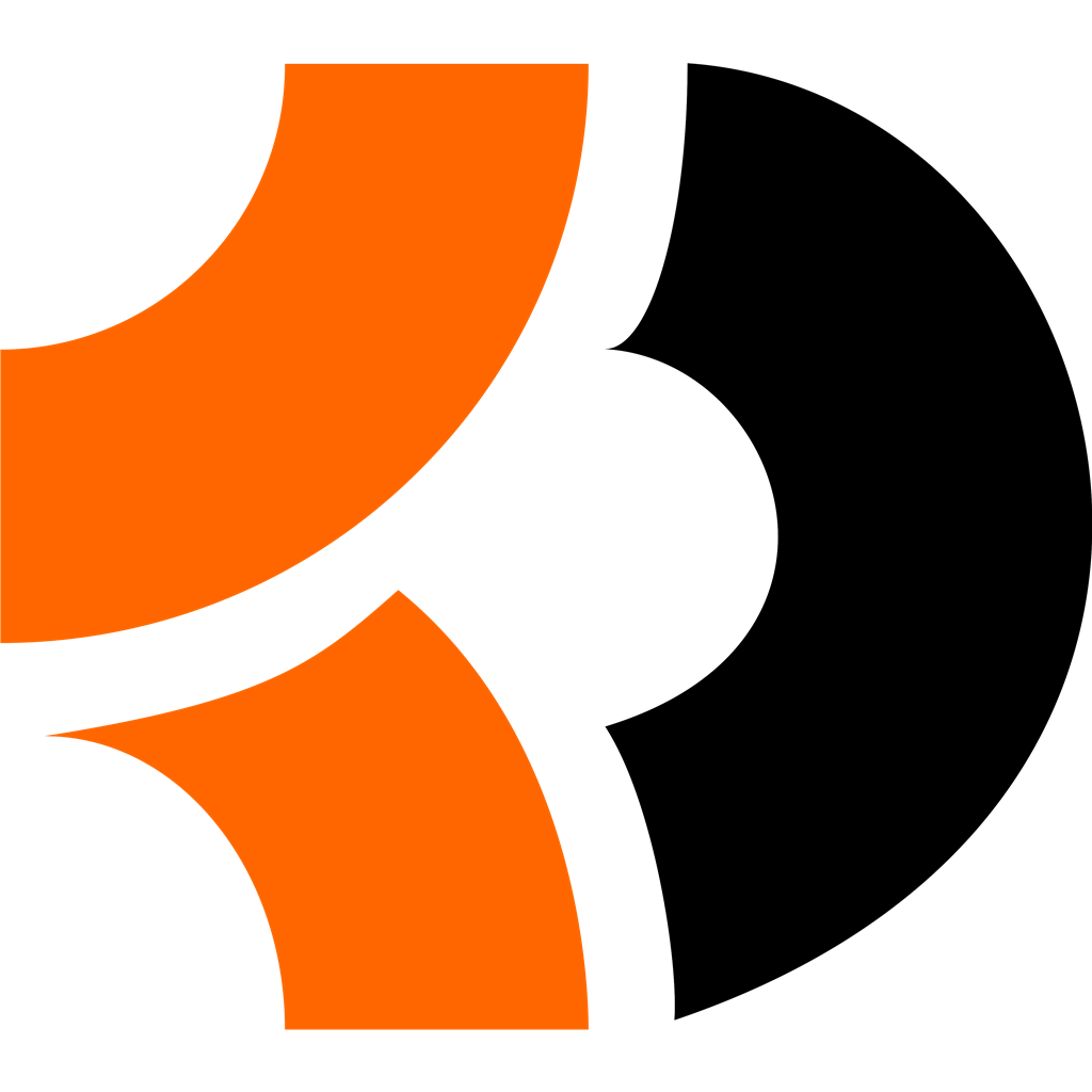 Bitcoindark orange logotype, transparent .png, medium, large