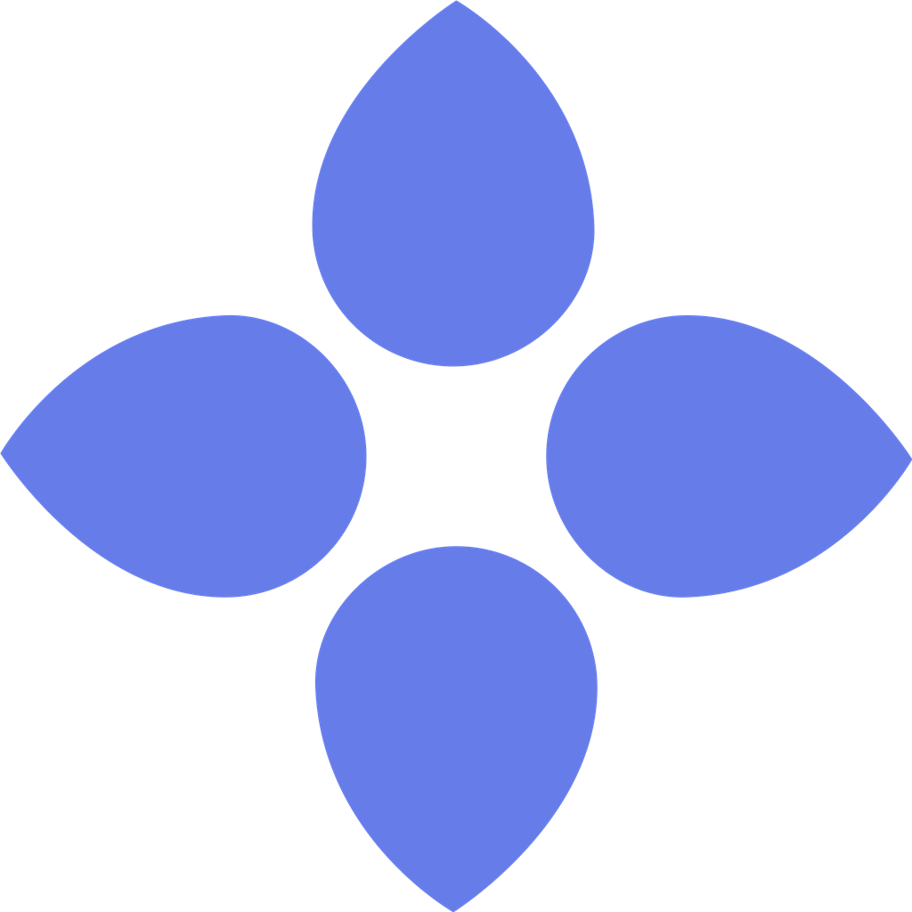 Bloom Token coin blue logotype, transparent .png, medium, large