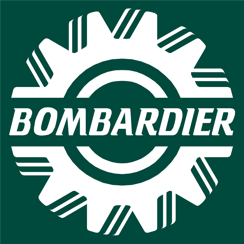 Bombardier green logotype, transparent .png, medium, large