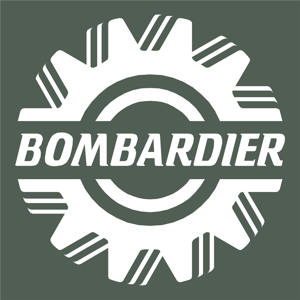 Bombardier grey logotype, transparent .png, medium, large