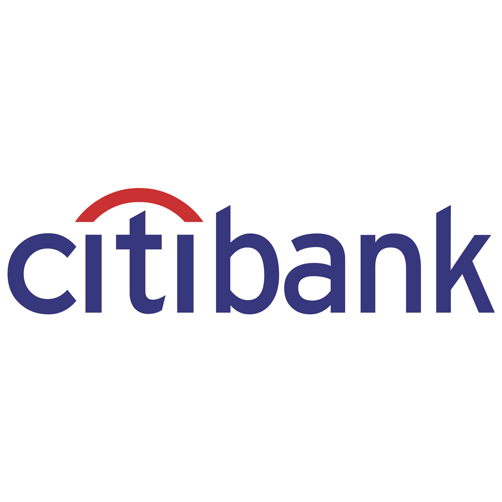 Citibank old logotype, transparent .png, medium, large