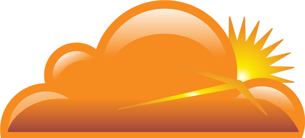 CloudFlare 3d logotype, transparent .png, medium, large