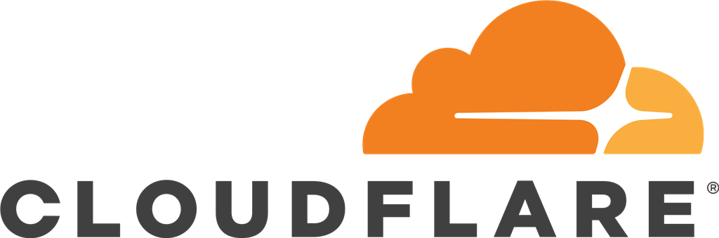CloudFlare logotype, transparent .png, medium, large