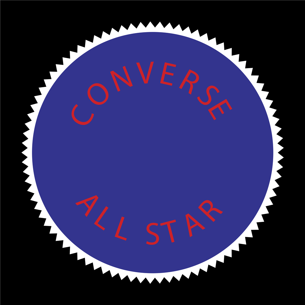 Converse All Star violet logotype, transparent .png, medium, large