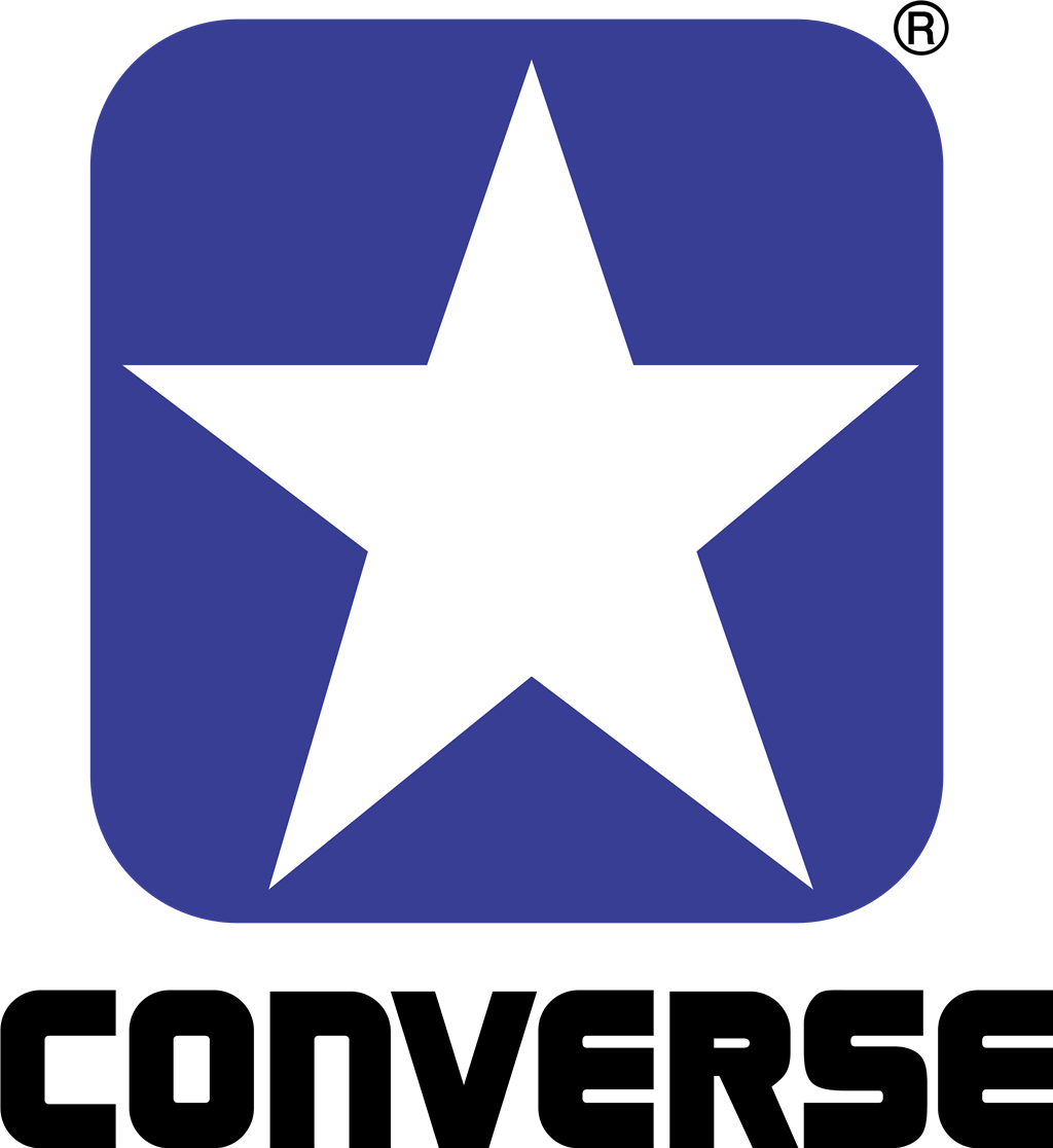 Converse blue logotype, transparent .png, medium, large