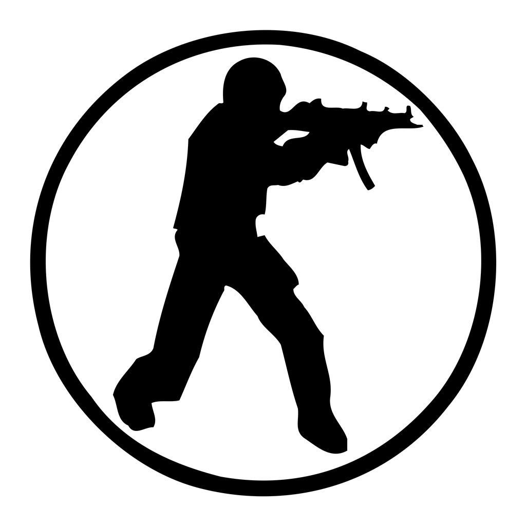Counter Strike logotype, transparent .png, medium, large