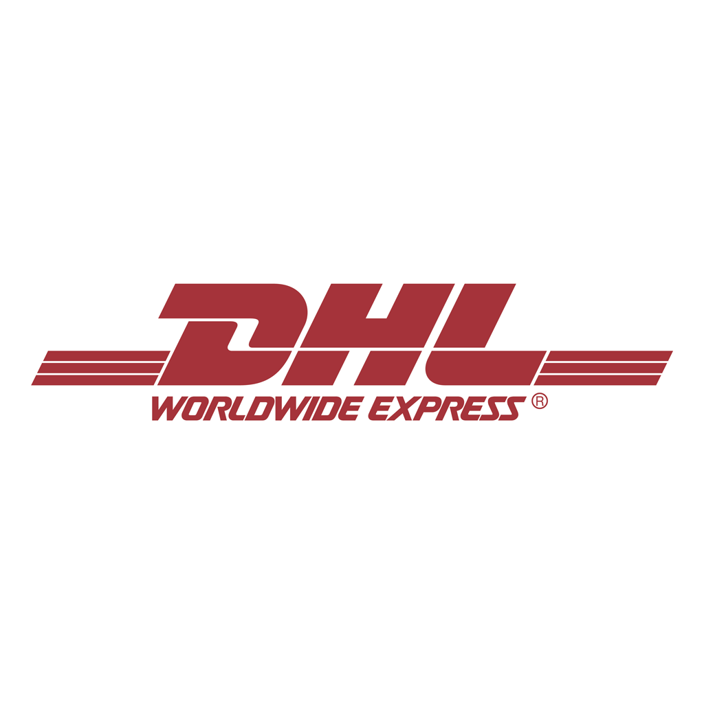 DHL Worldwide Express logotype, transparent .png, medium, large