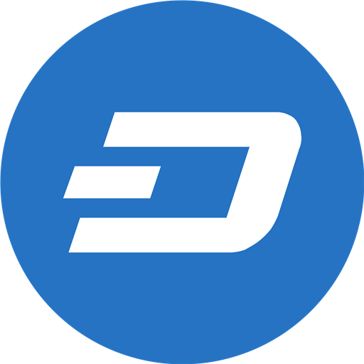 Dash coin blue logo