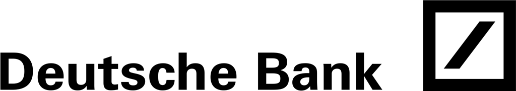 Deutsche Bank black logotype, transparent .png, medium, large