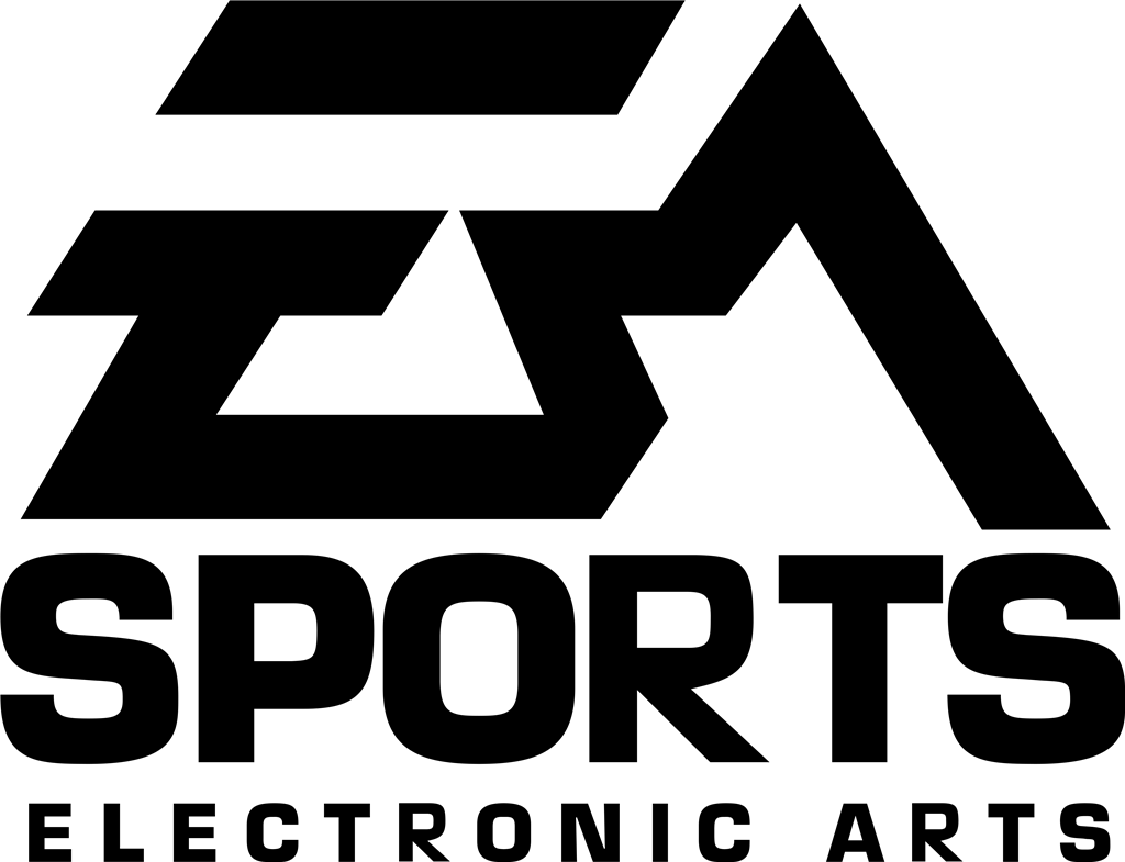 EA Sports black logotype, transparent .png, medium, large