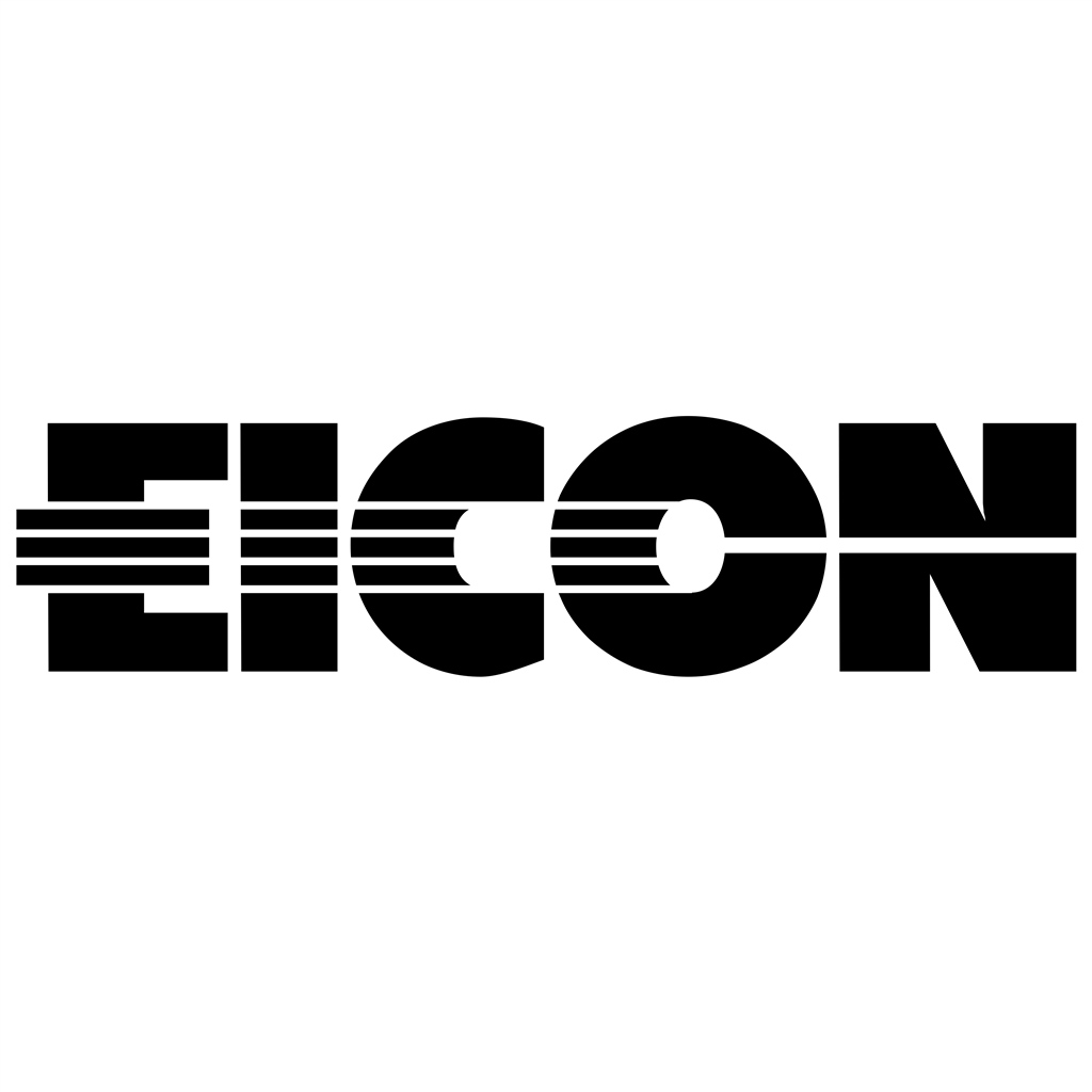 Eicon black logotype, transparent .png, medium, large