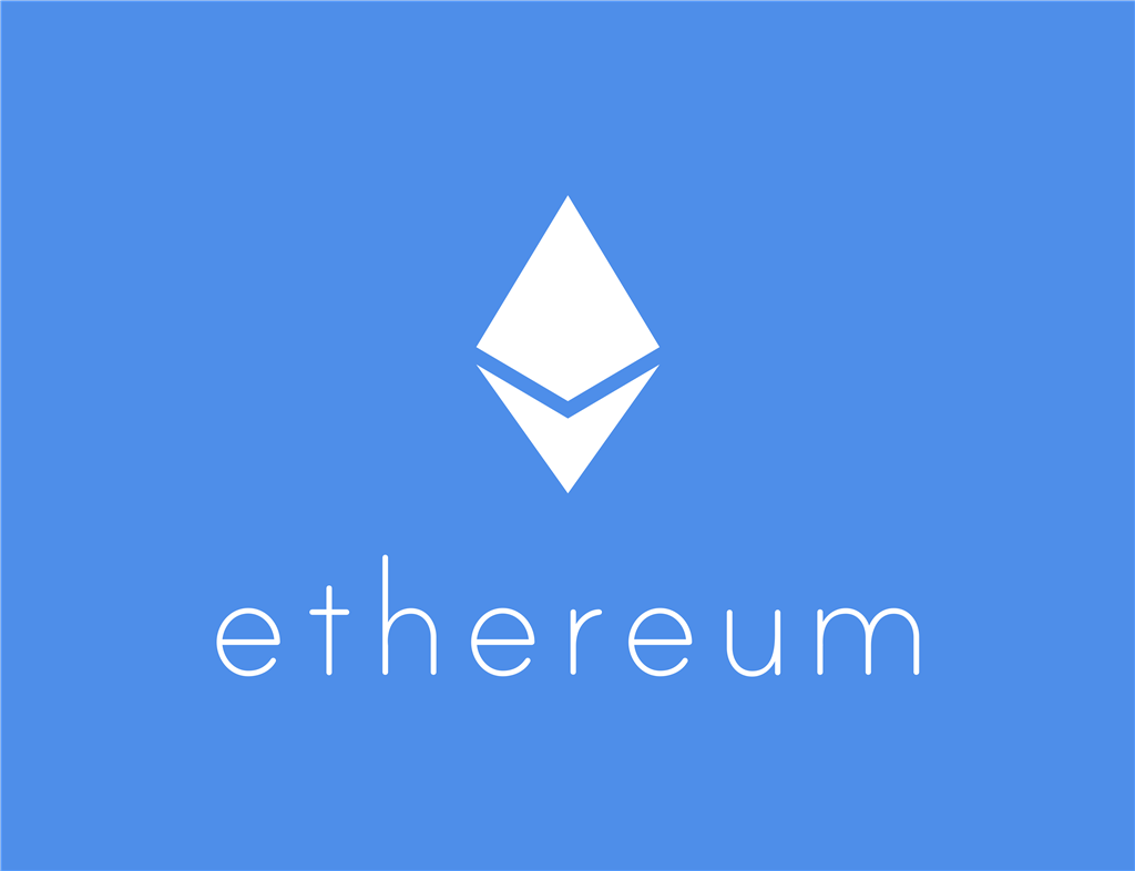 Ethereum coin white logotype, transparent .png, medium, large