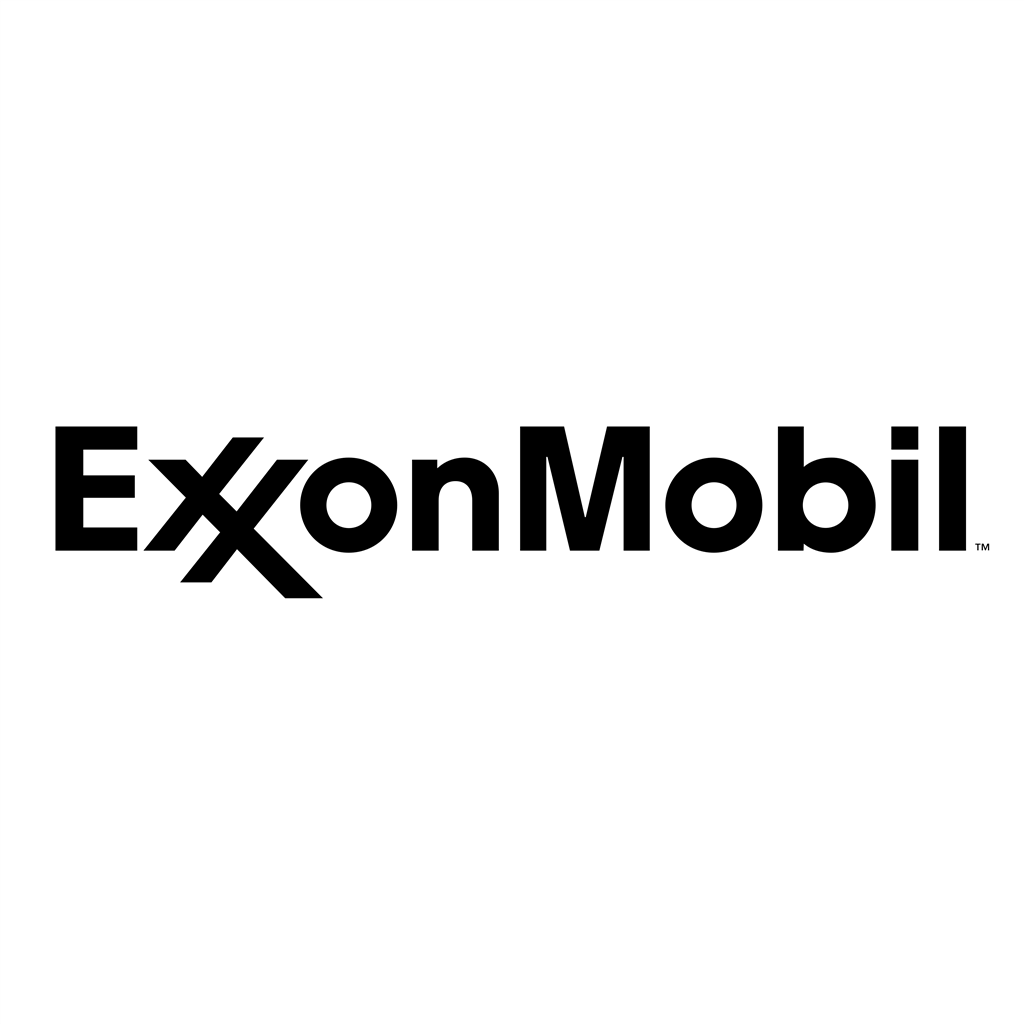 Exxon Mobil logotype, transparent .png, medium, large