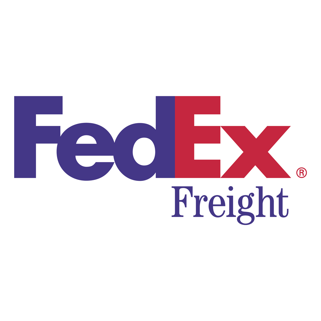 FedEx Express violet r - logotype, transparent .png, medium, large