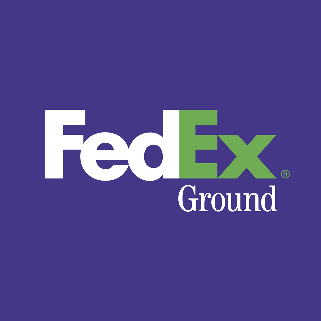 FedEx Ground green logotype, transparent .png, medium, large