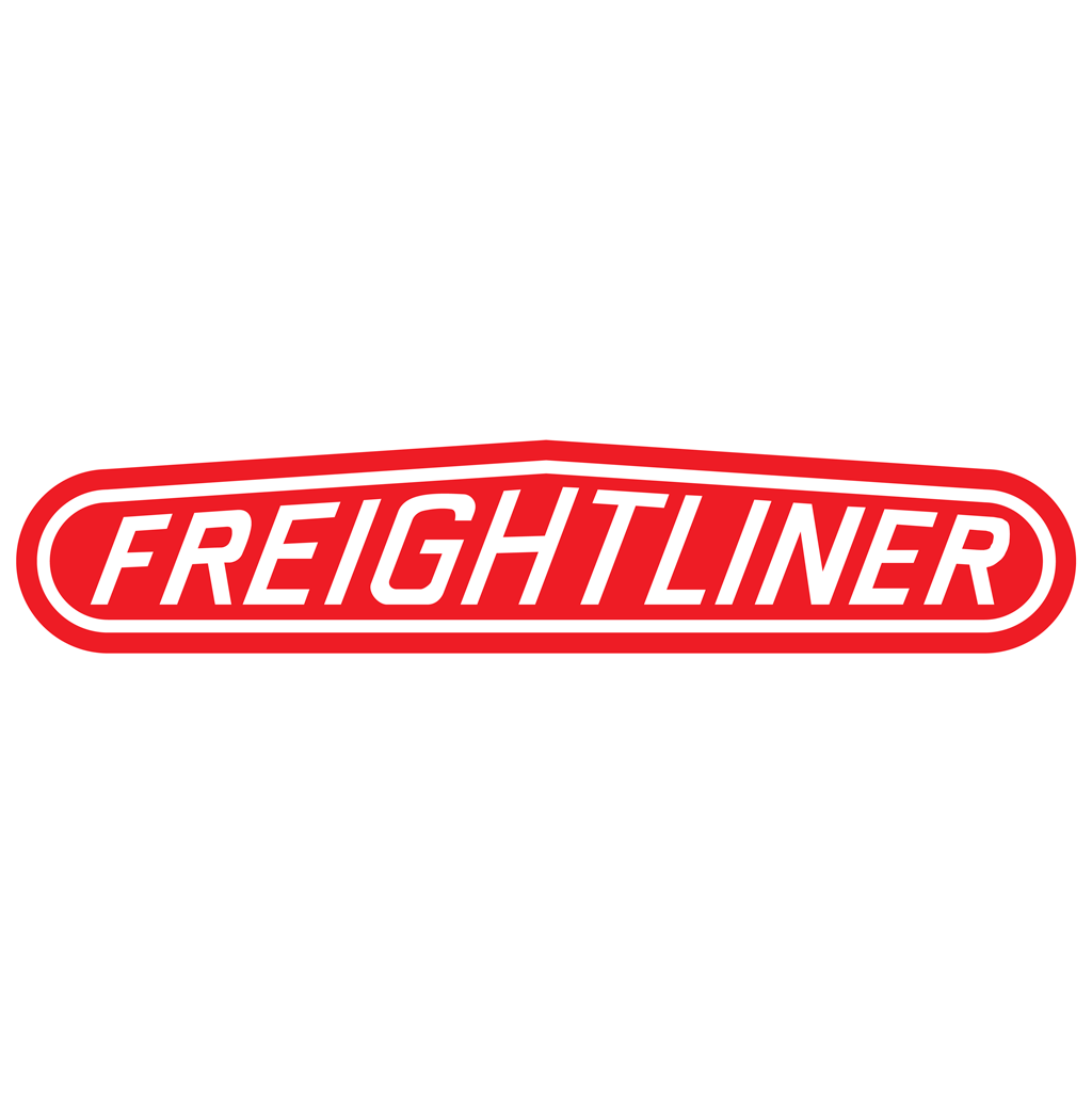 Freightliner trucks - red logotype, transparent .png, medium, large