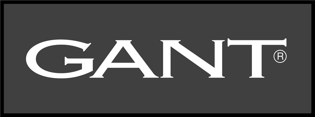 Gant black logotype, transparent .png, medium, large