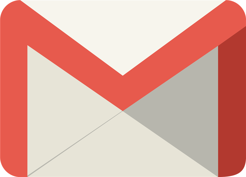 Gmail logotype, transparent .png, medium, large