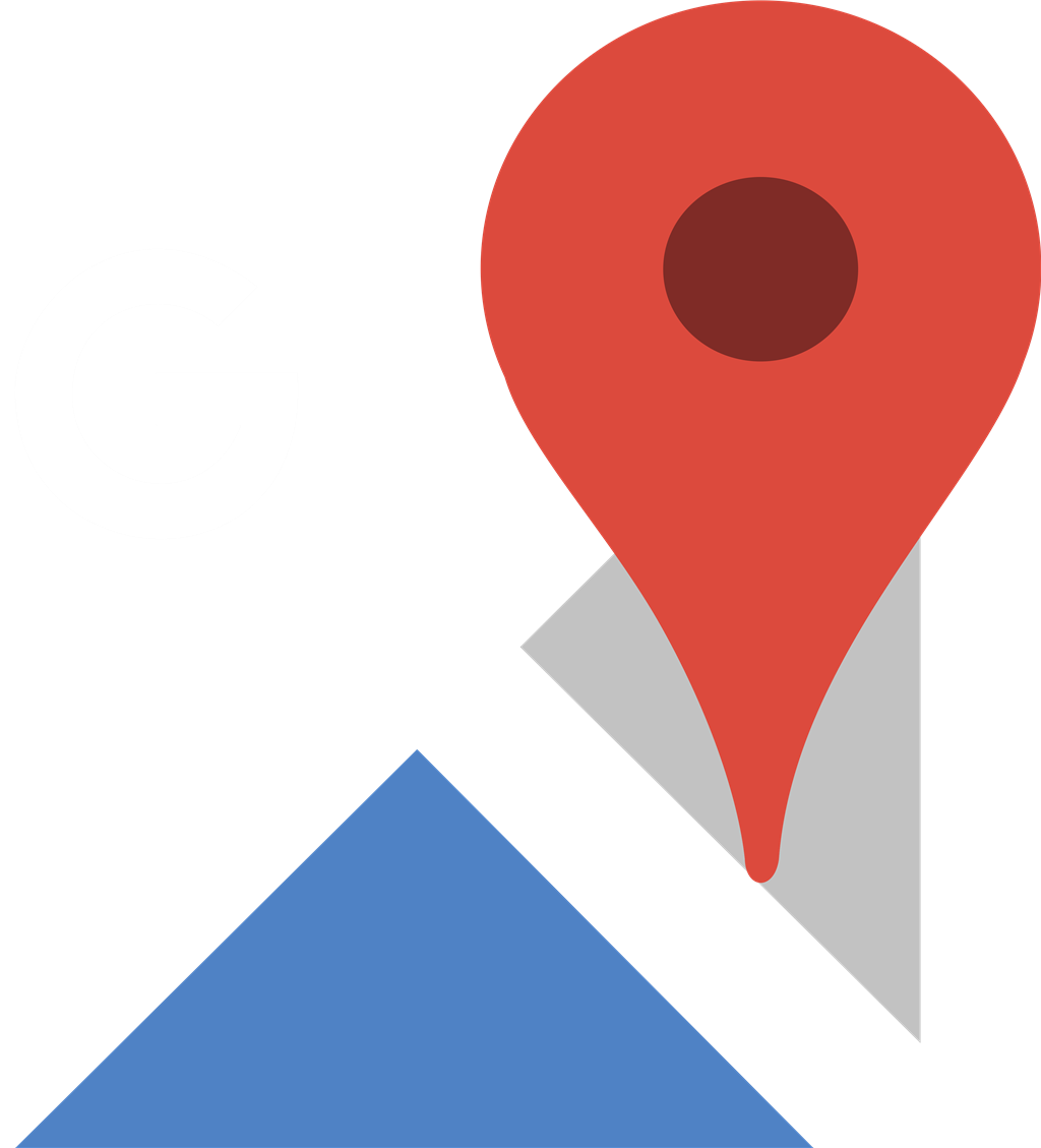 Google Maps logotype, transparent .png, medium, large