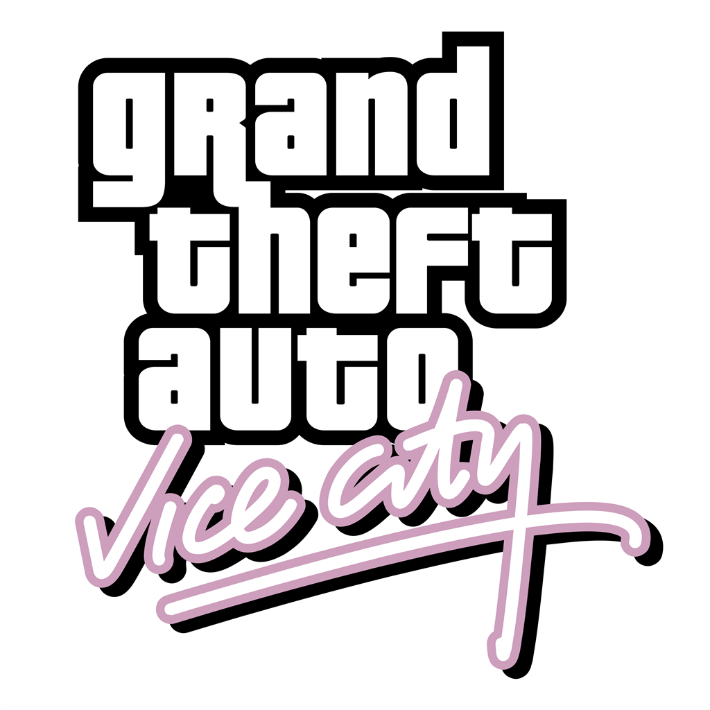 Grand Theft Auto Vice City logotype, transparent .png, medium, large