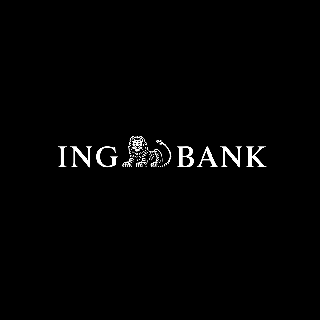 ING Bank logotype, transparent .png, medium, large