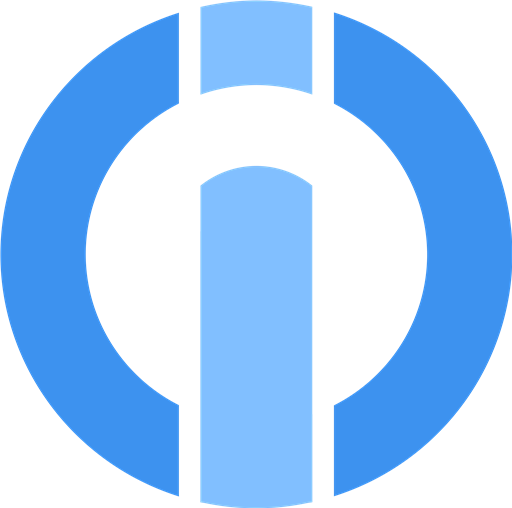 IOC coin blue logo