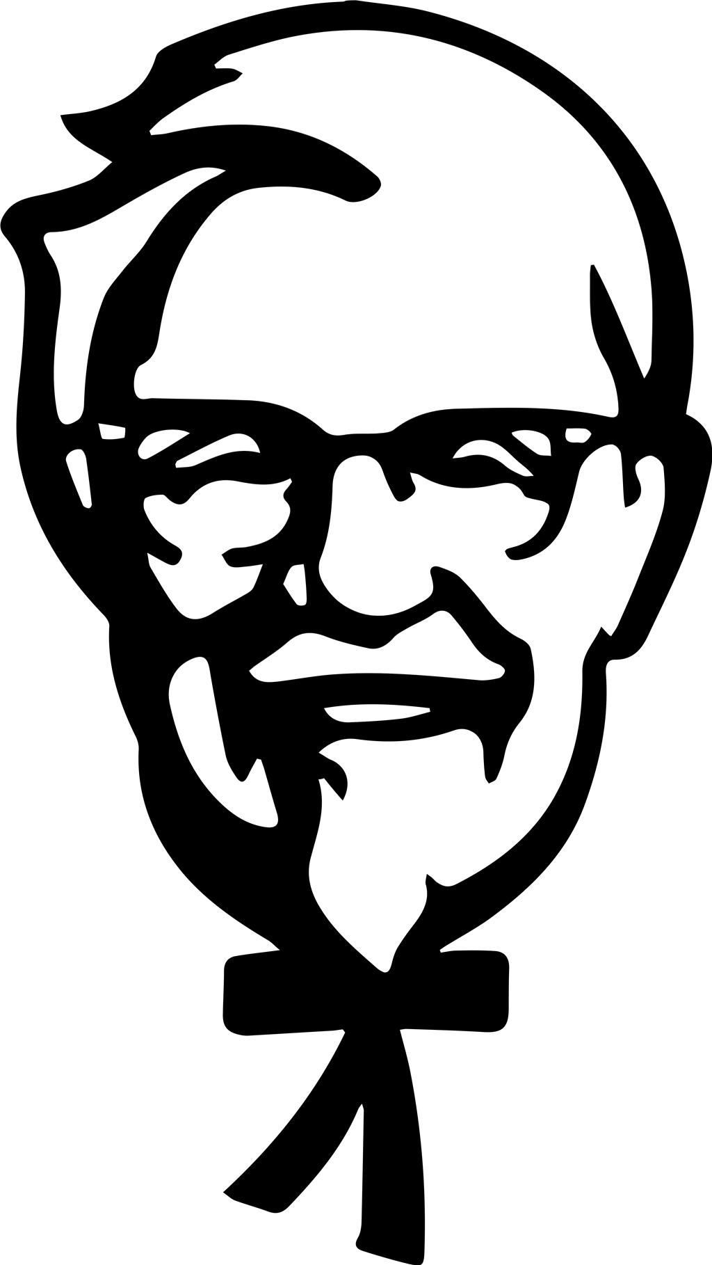KFC Face logotype, transparent .png, medium, large