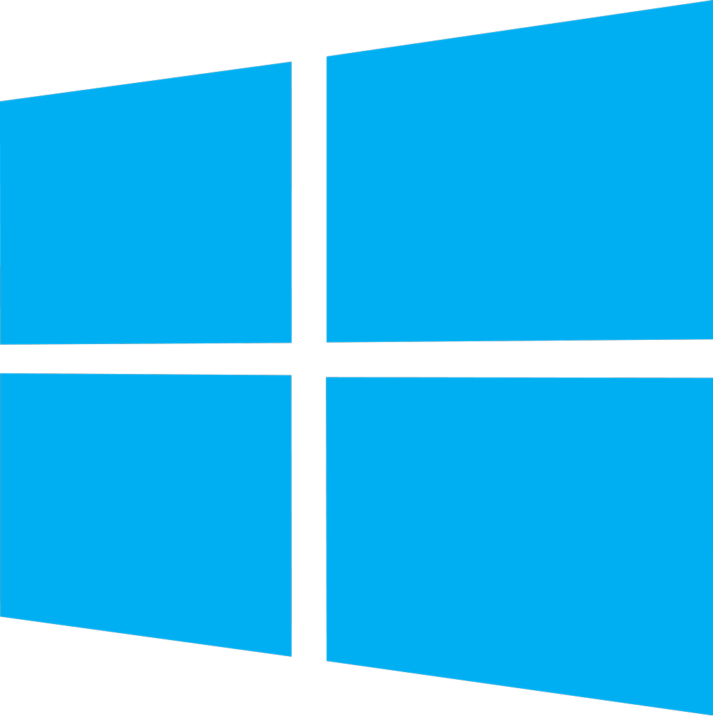 Microsoft blue logotype, transparent .png, medium, large