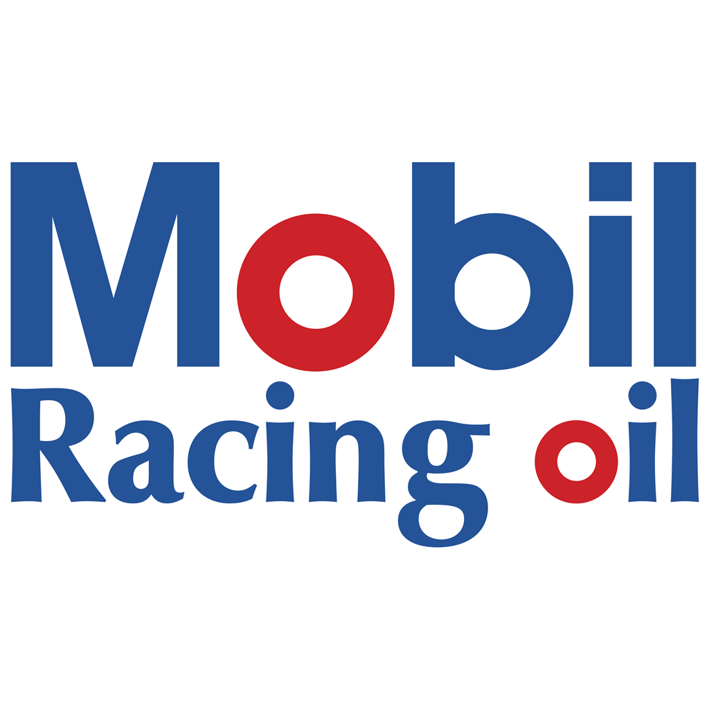 Mobil Racing oil logotype, transparent .png, medium, large