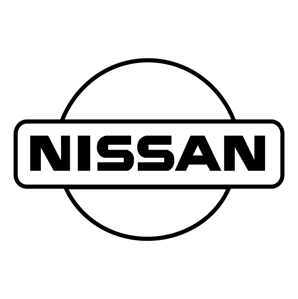 Nissan - black circle logotype, transparent .png, medium, large
