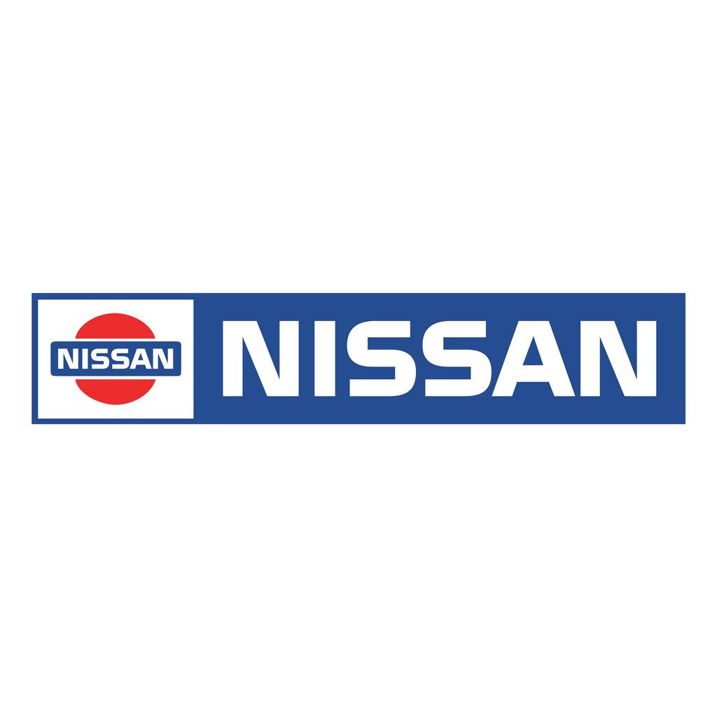 Nissan - white logotype, transparent .png, medium, large