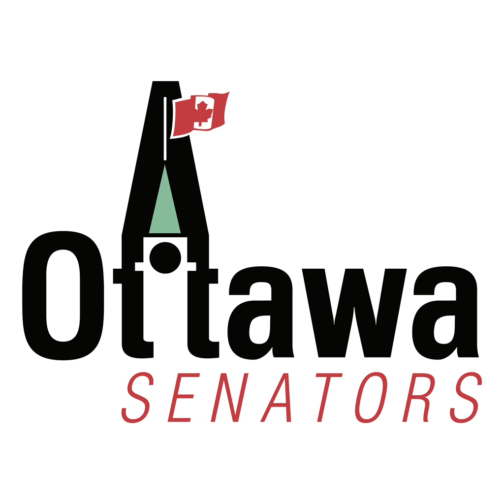 Ottawa Senators flag logotype, transparent .png, medium, large