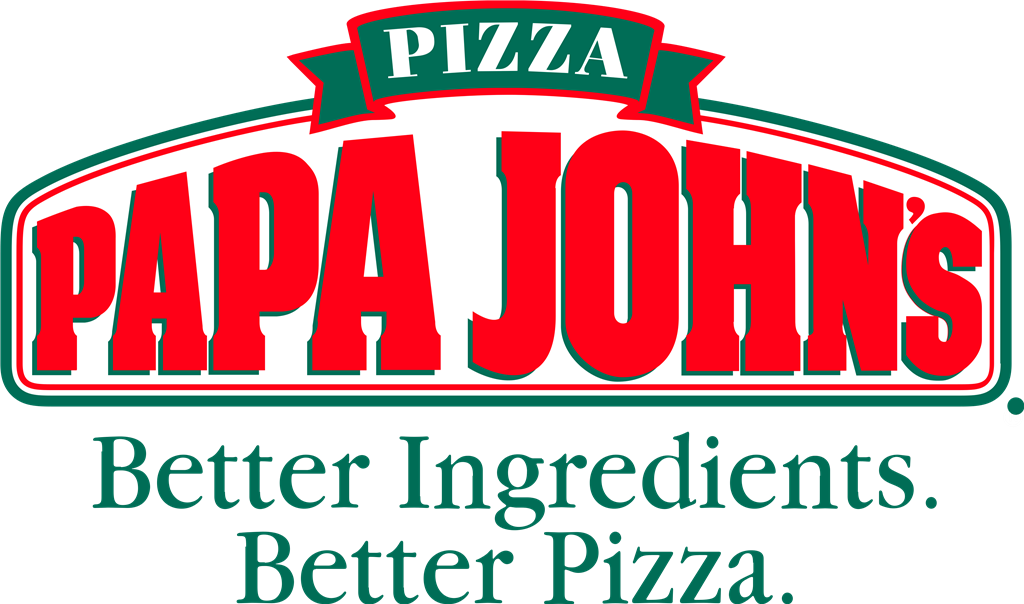 Papa John’s Pizza logotype, transparent .png, medium, large