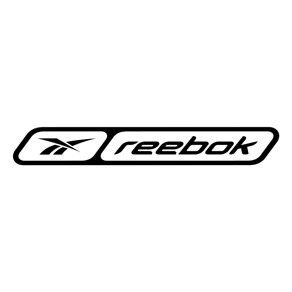 Reebok black logotype, transparent .png, medium, large