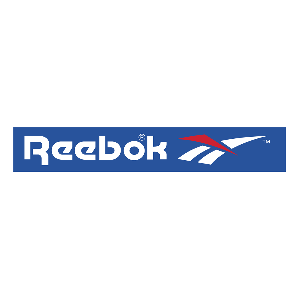 Reebok white logotype, transparent .png, medium, large