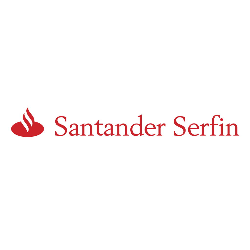 Santander Serfin logotype, transparent .png, medium, large