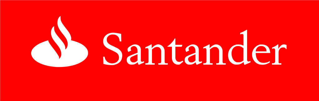 Santander logotype, transparent .png, medium, large