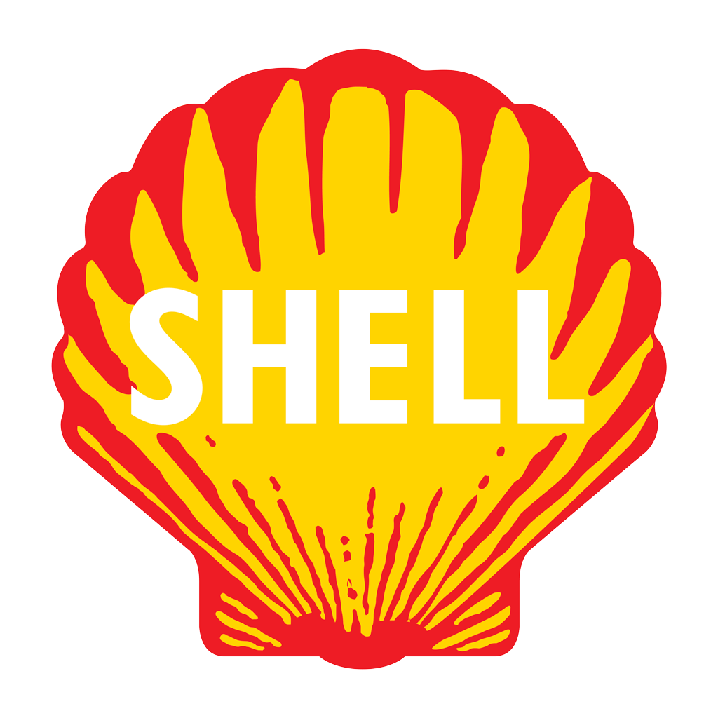 Shell white logotype, transparent .png, medium, large