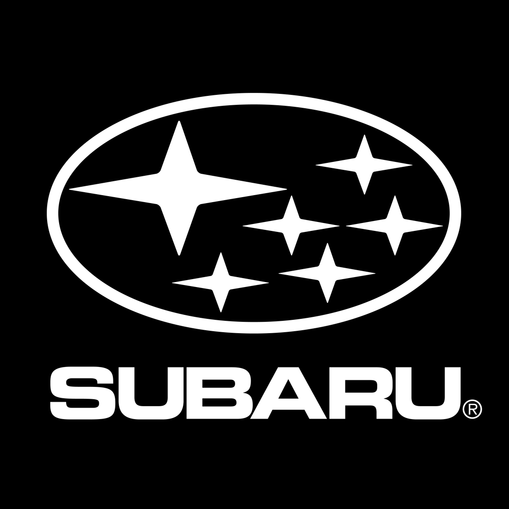 Subaru - white logotype, transparent .png, medium, large