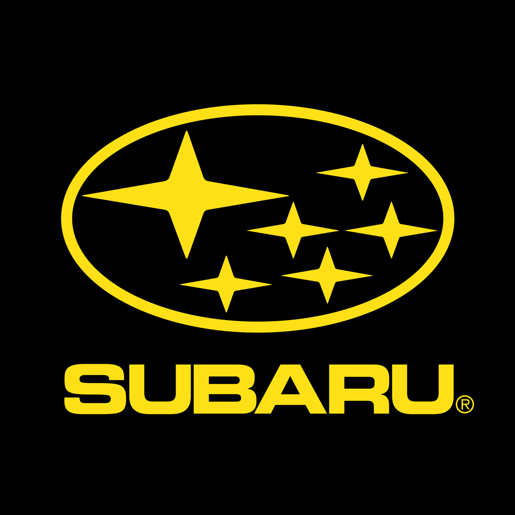 Subaru - yellow logotype, transparent .png, medium, large