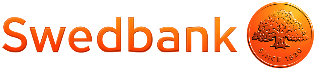 Swedbank logotype, transparent .png, medium, large