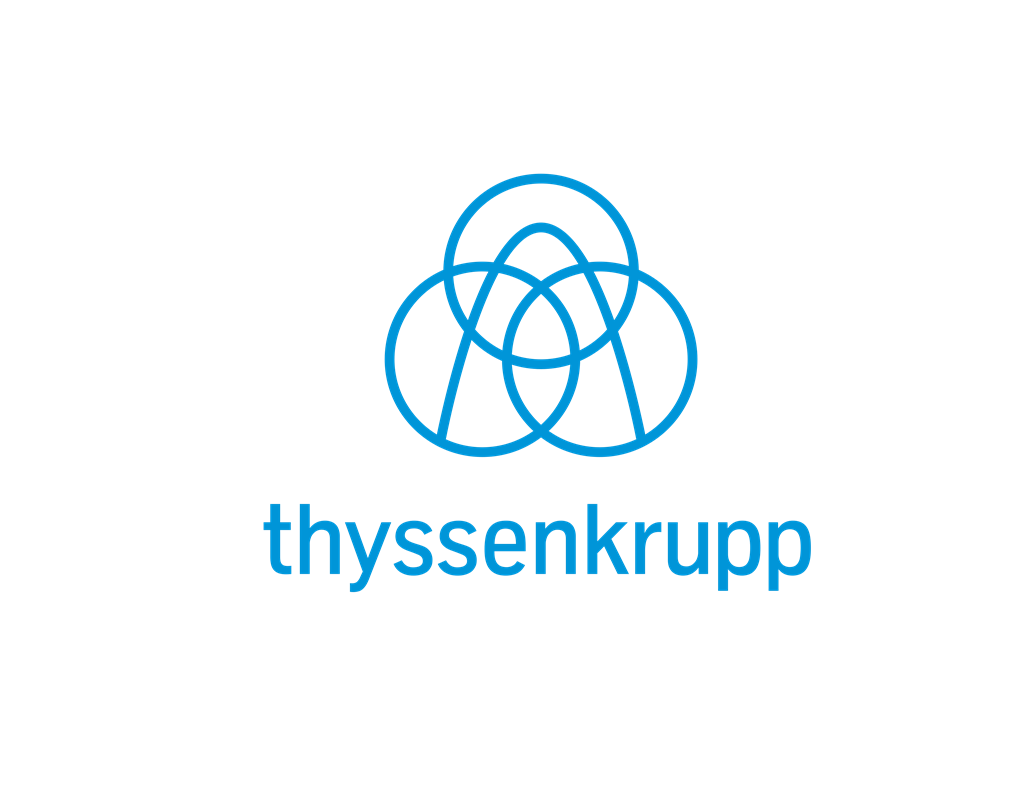 ThyssenKrupp logotype, transparent .png, medium, large