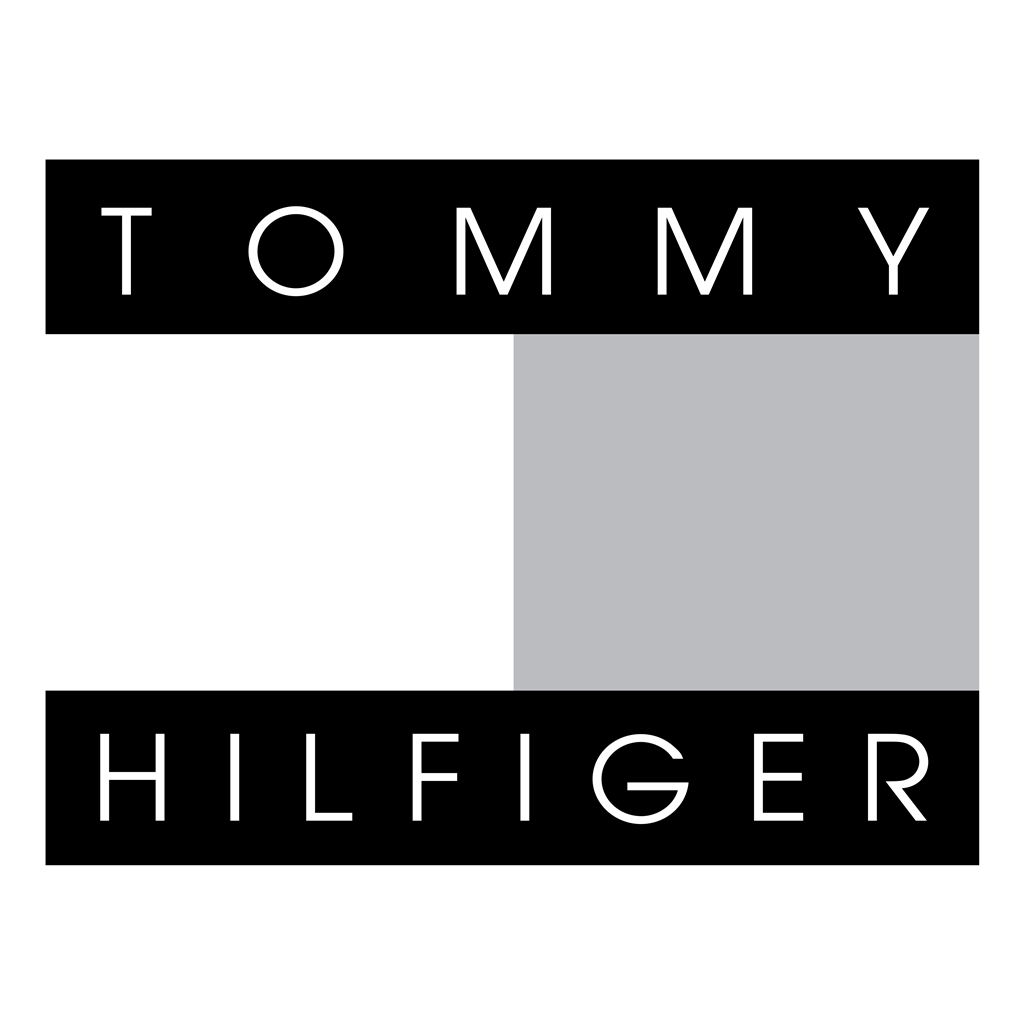 Tommy Hilfiger grey logotype, transparent .png, medium, large