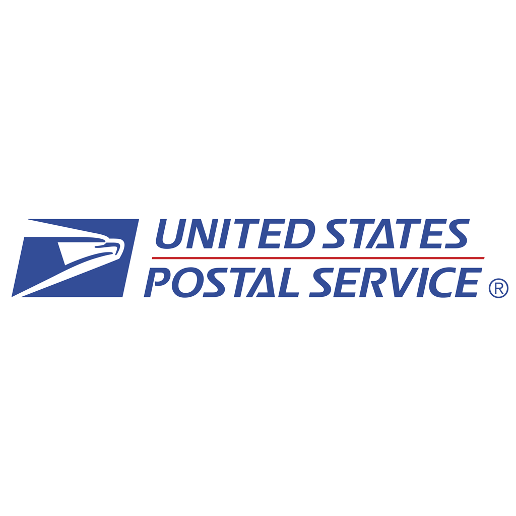 United States Postal Service blue - logotype, transparent .png, medium, large