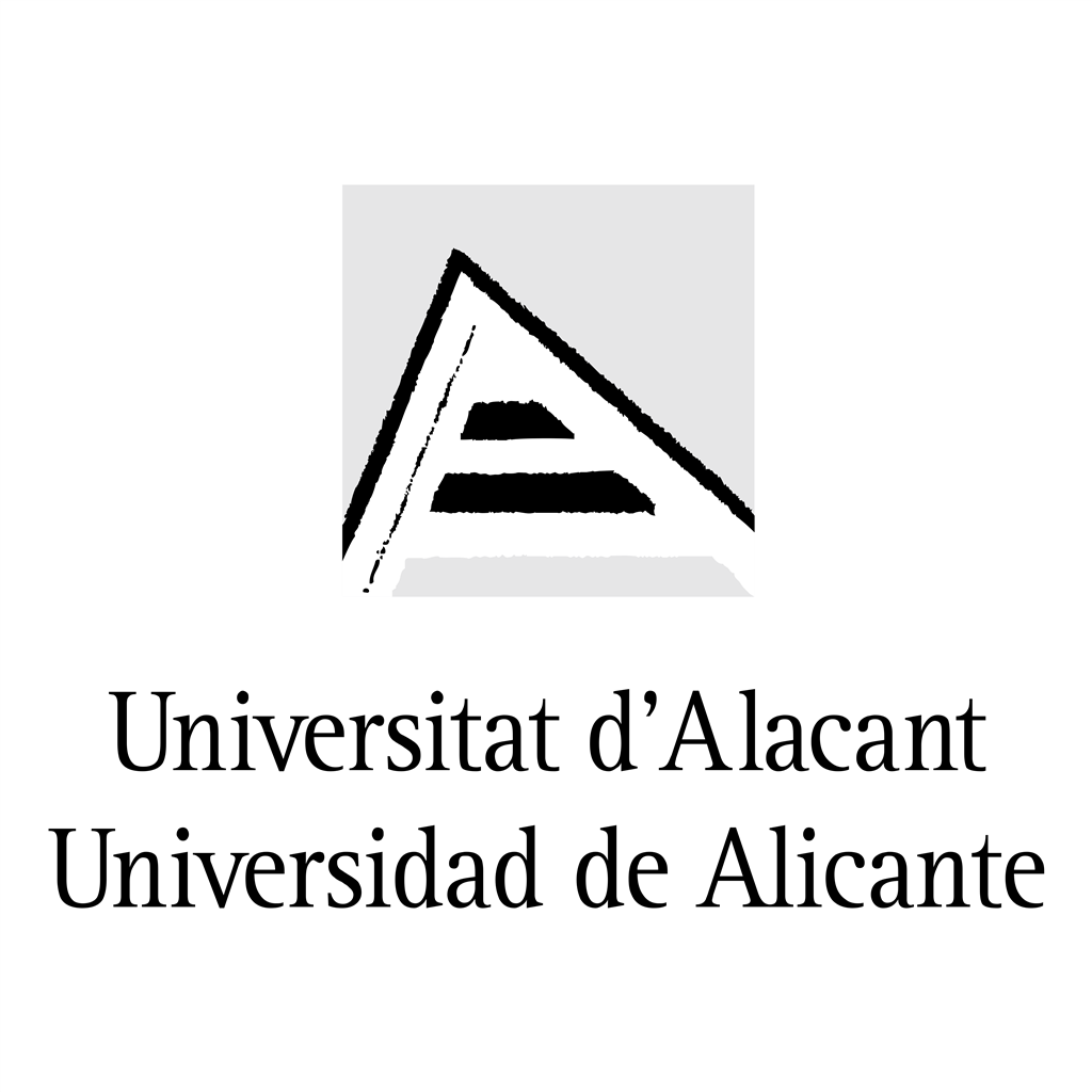 Universidad de Alicante black logotype, transparent .png, medium, large